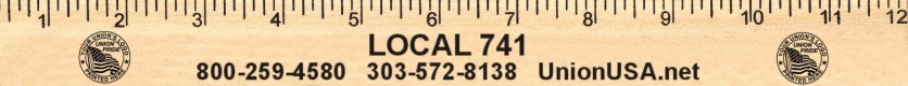 Union Printed Wooden Rulers & Yardsticks, Made in USA